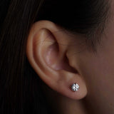 316L Stainless Steel Mini Eternal Flower Flatback Earrings