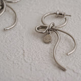 Bow & Circle Tag Earrings