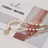 Retro Pearl Layered Bracelet