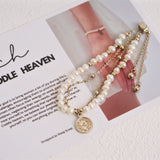 Retro Pearl Layered Bracelet