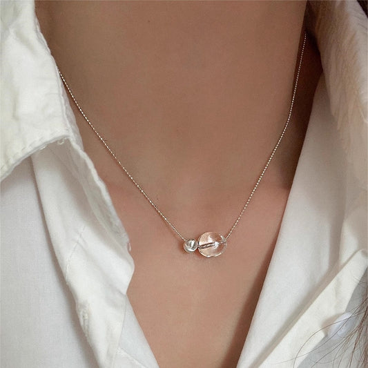 Transparent Crystal Collarbone Necklace