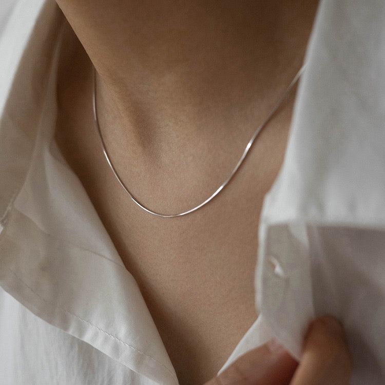 Minimalist Snake Bone Necklace