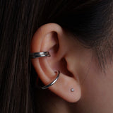 316L Stainless Steel Classic 2mm Diamond Flatback Earrings