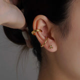 316L Stainless Steel Twisting Knot Petite Flatback Earrings