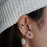 316L Stainless Steel Twisting Knot Petite Flatback Earrings