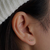 316L Stainless Steel Arc Flatback Earrings