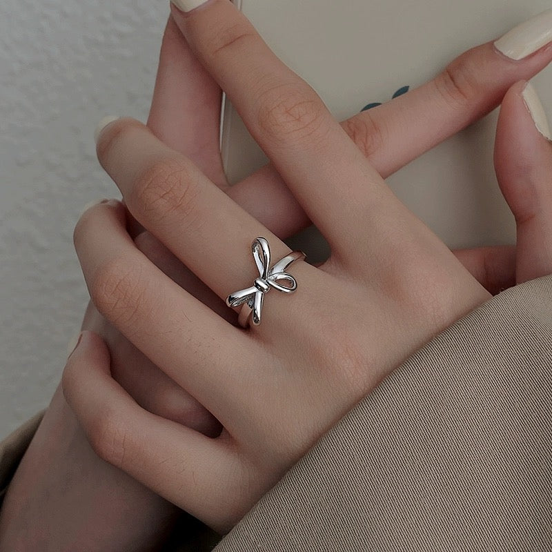 Silver Bow Ring