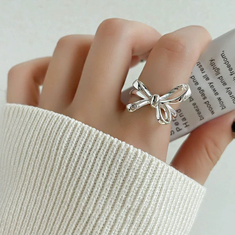 Silver Bow Ring