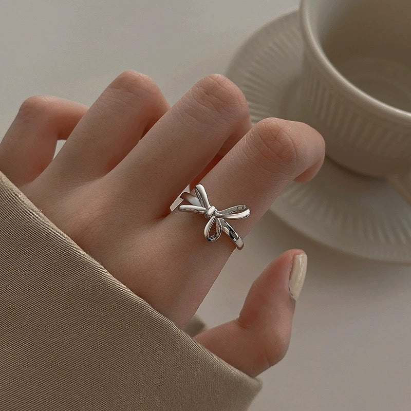 Silver Bow Ring