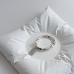 Elastic Pearl Small Tag Ring - Coddle Heaven