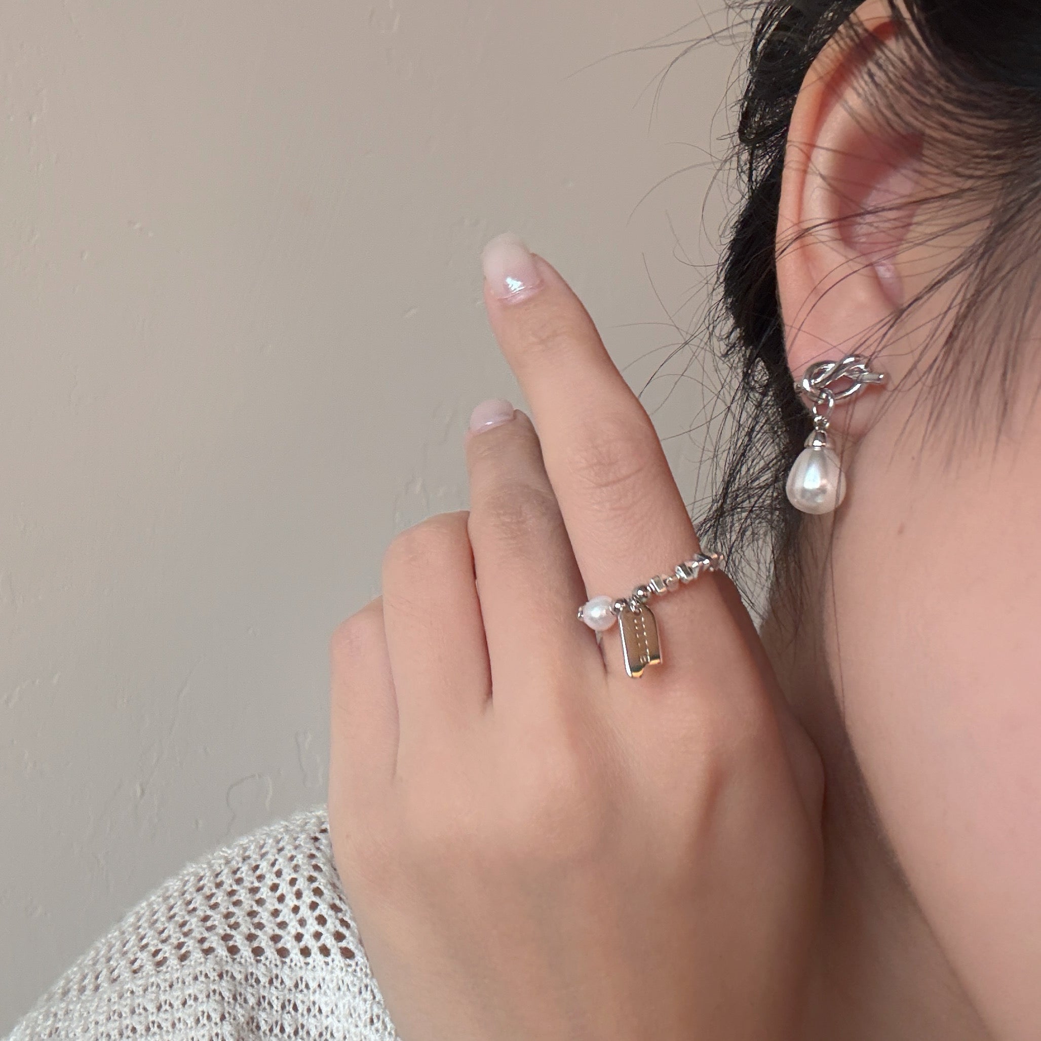 Teardrop Pearl Knot Earrings - Coddle Heaven