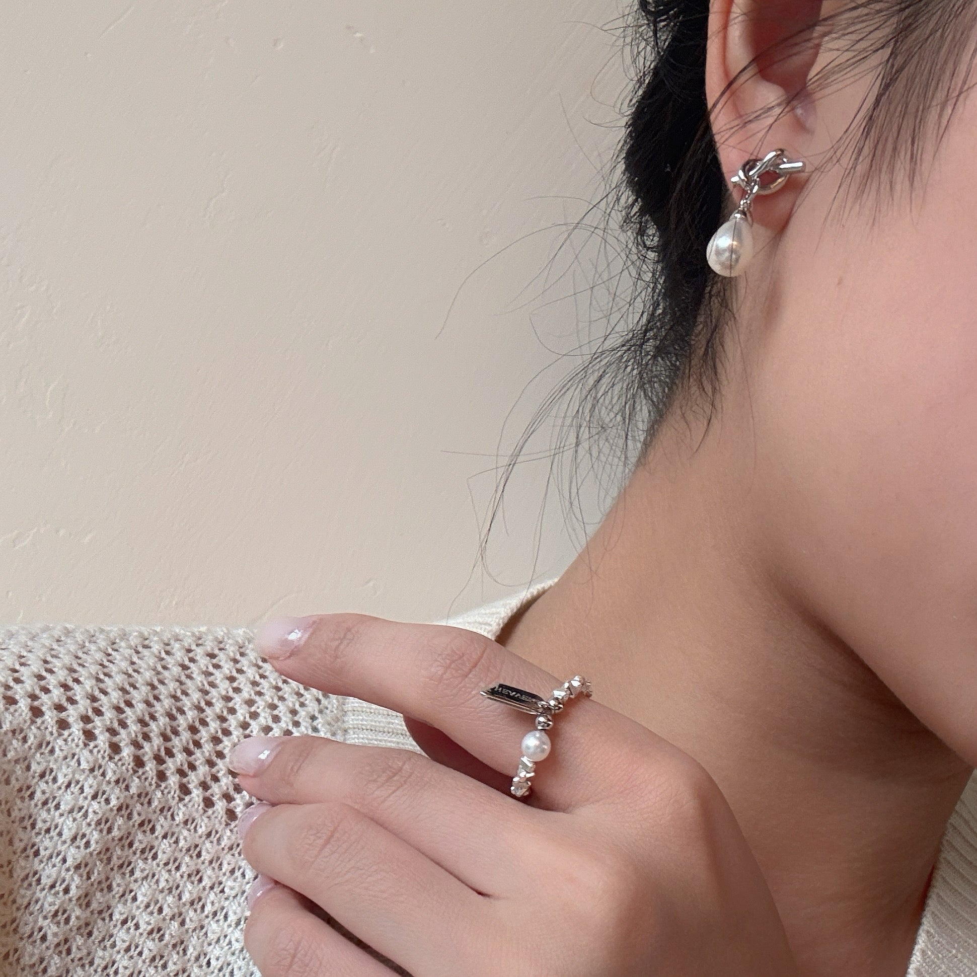 Teardrop Pearl Knot Earrings - Coddle Heaven