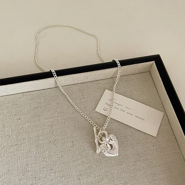 OT Buckle Heart Necklace