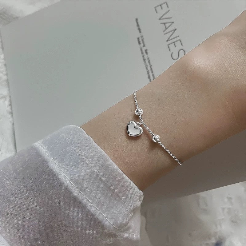 Silver Heart Bracelet - Coddle Heaven