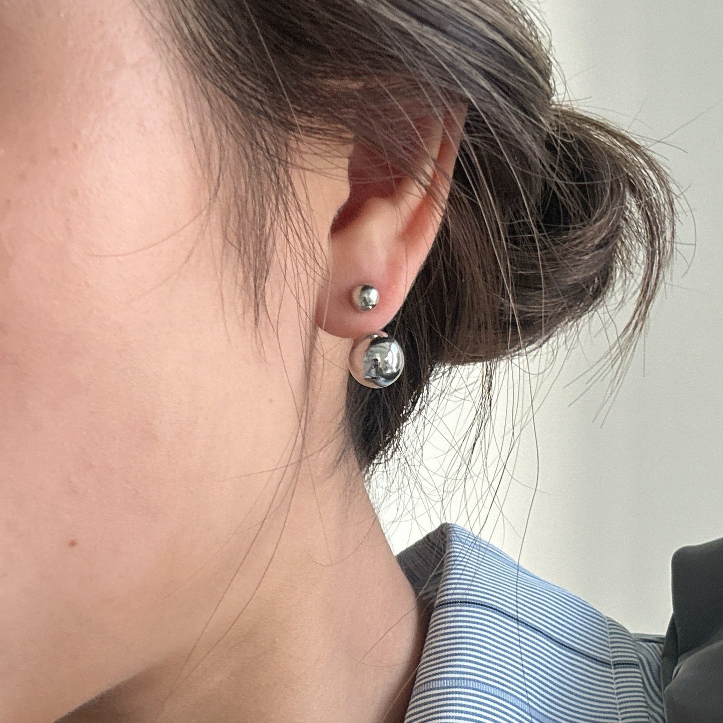 Silver Ball Earrings