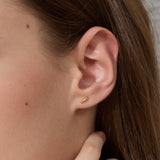316L Stainless Steel Anchor Pave Flatback Earrings