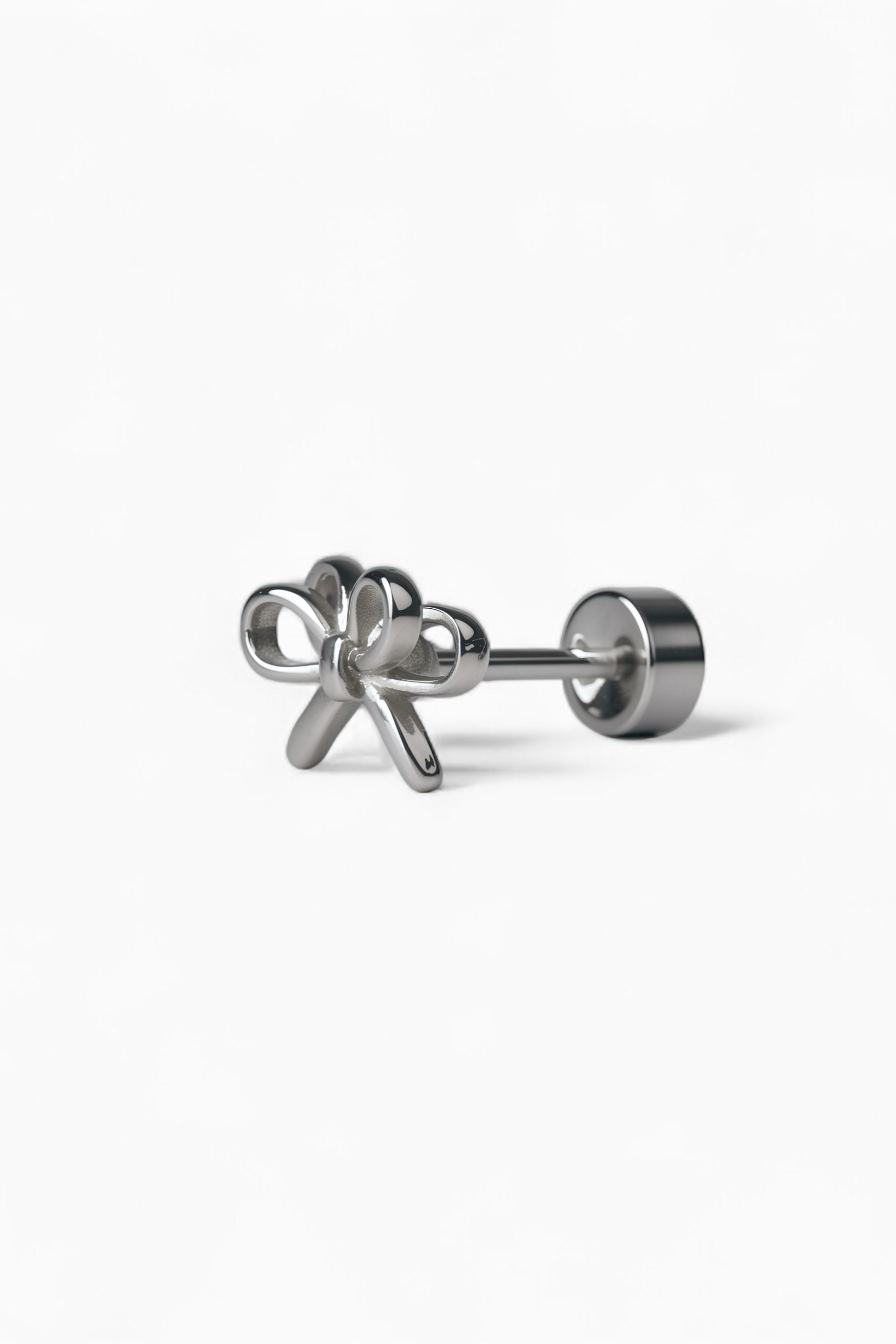 316L Stainless Steel Micro Bow Flatback Earrings
