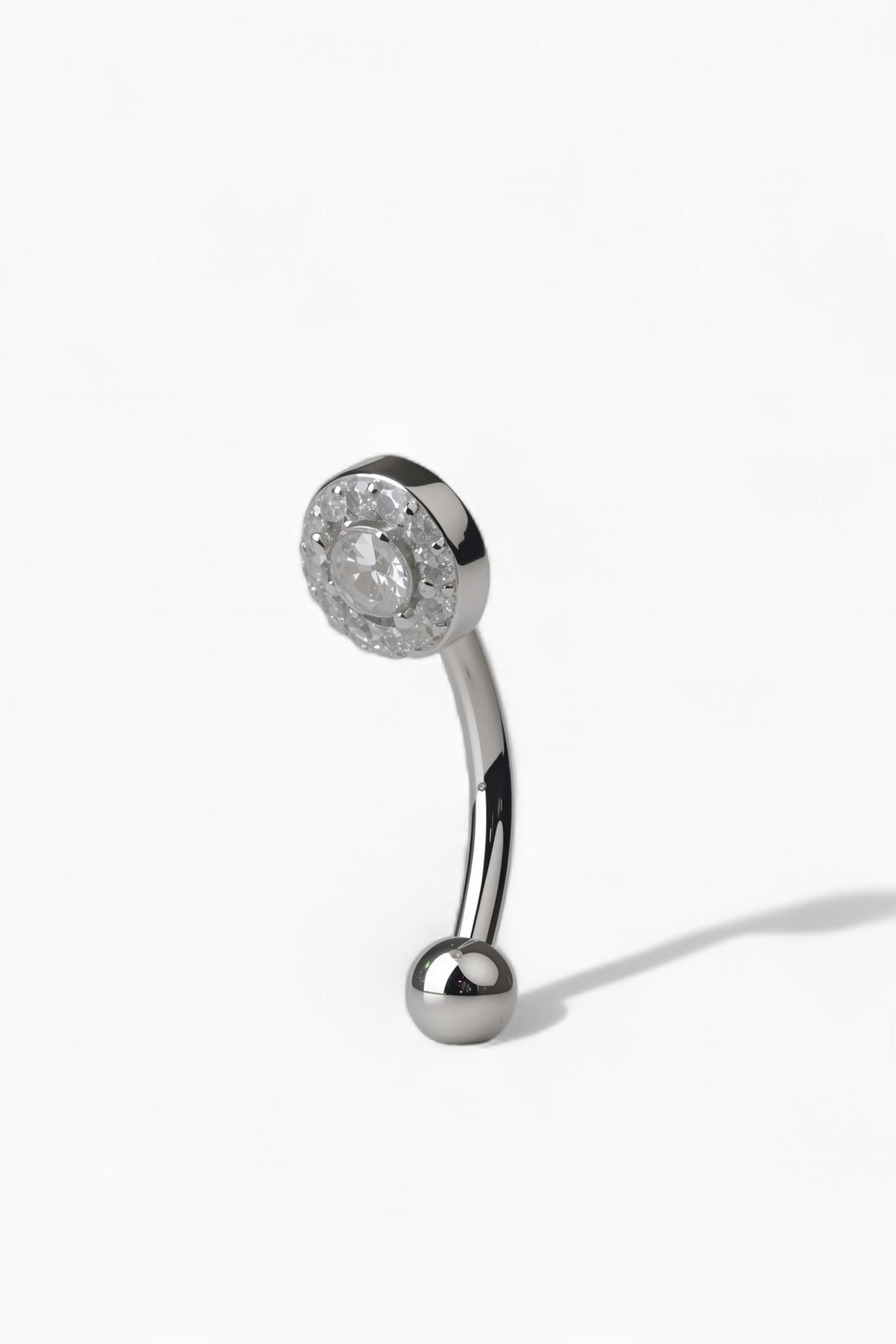316L Stainless Steel Sparkling Shower Flatback Earrings