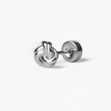 316L Stainless Steel Twisting Knot Flatback Earrings