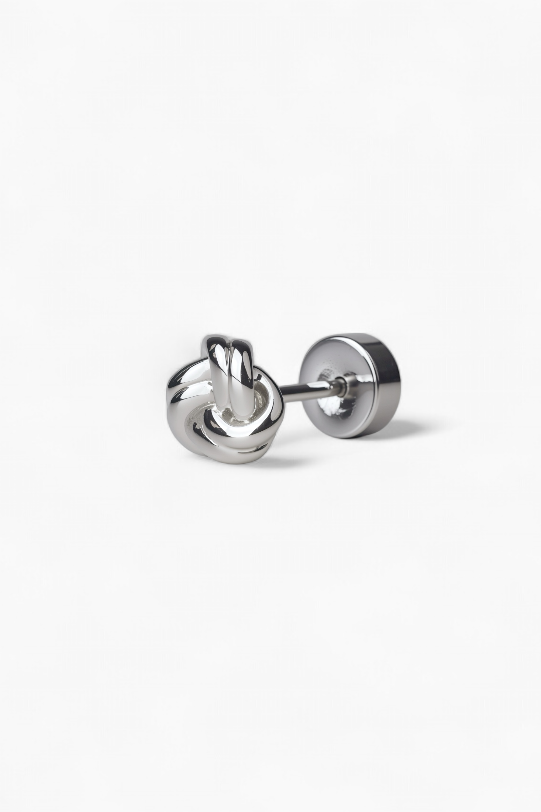 316L Stainless Steel Twisting Knot Flatback Earrings