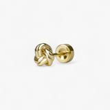 316L Stainless Steel Twisting Knot Flatback Earrings