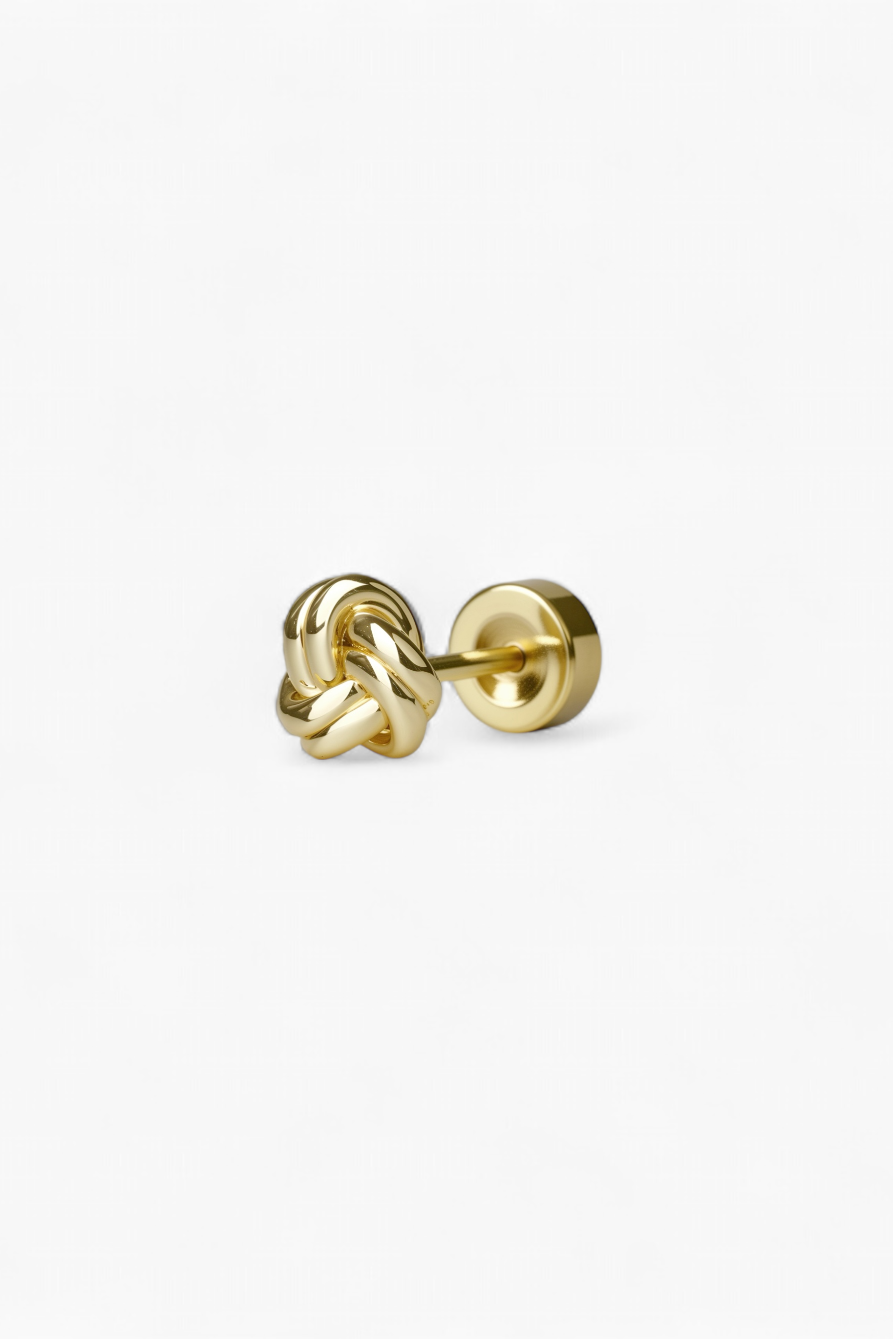 316L Stainless Steel Twisting Knot Flatback Earrings