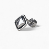 316L Stainless Steel Square Flatback Earrings