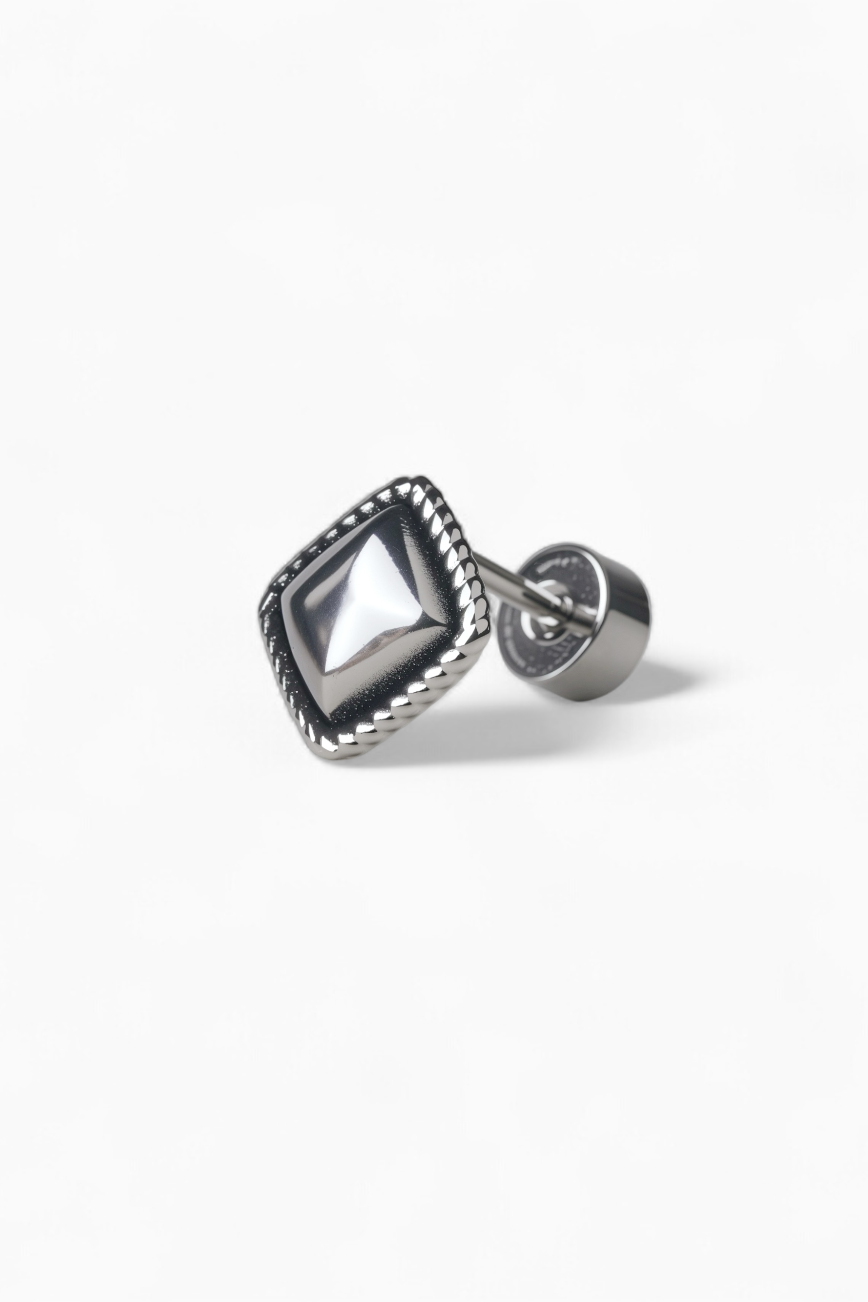 316L Stainless Steel Square Flatback Earrings