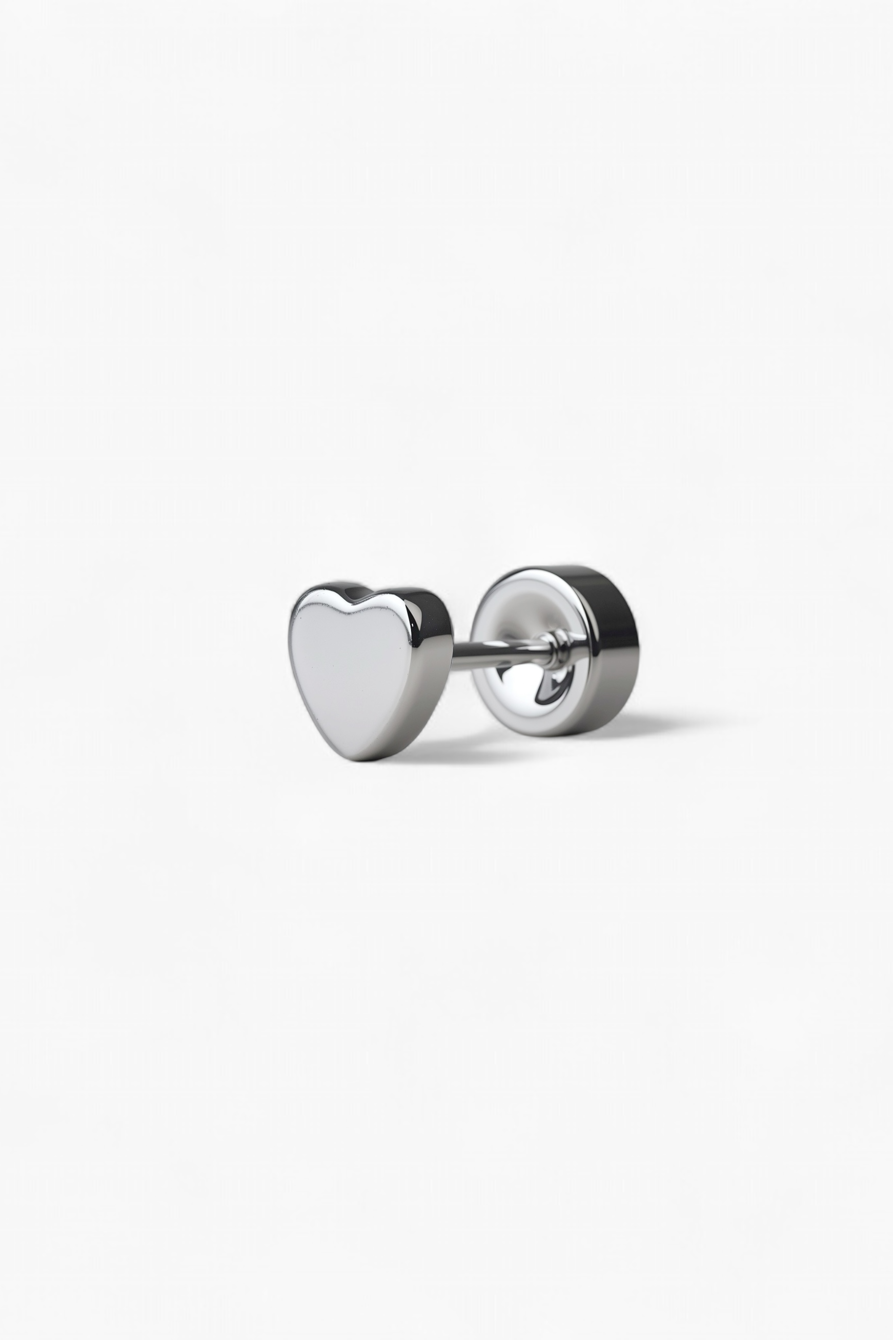 316L Stainless Steel Heartbeat Flatback Earrings