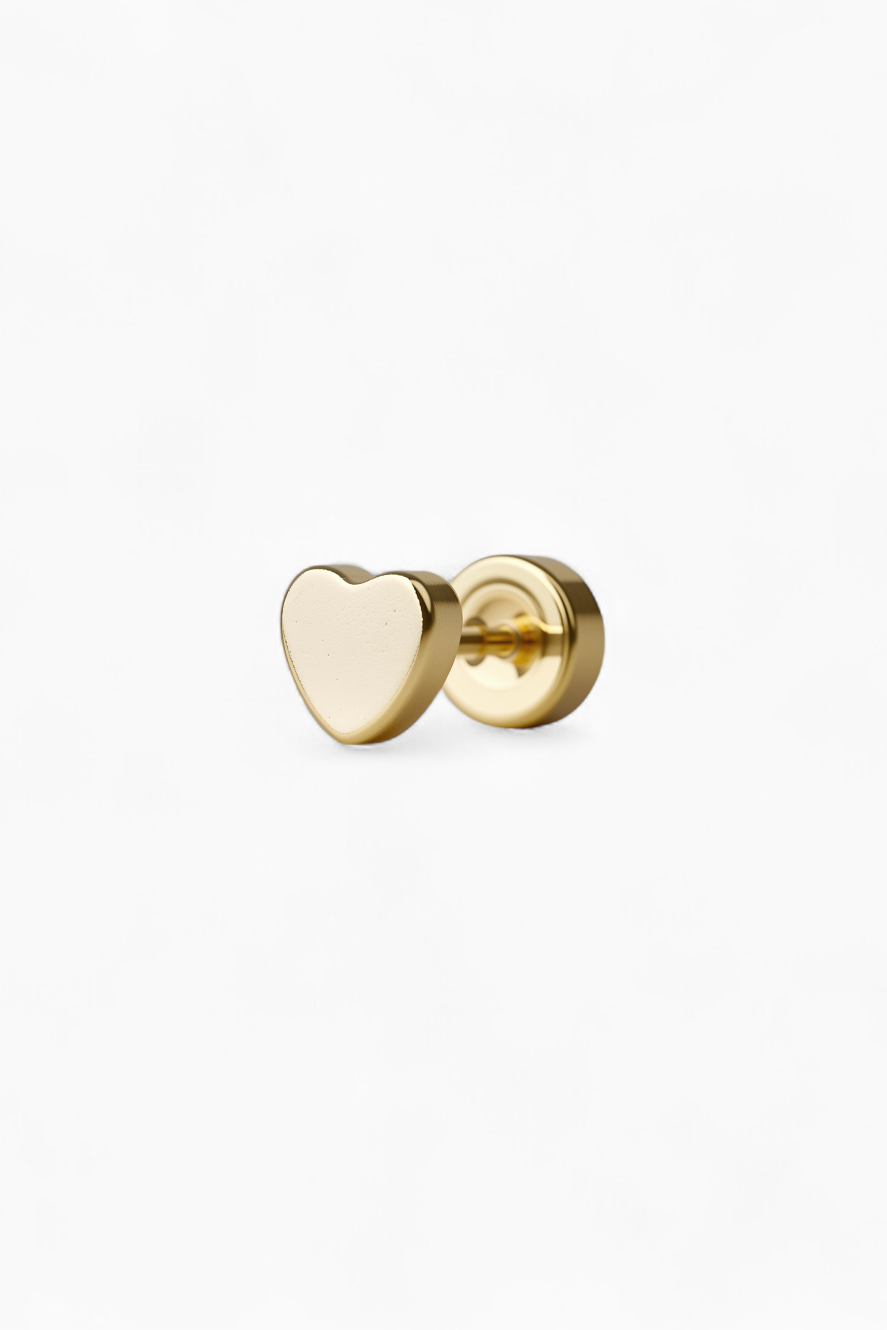 316L Stainless Steel Heartbeat Flatback Earrings