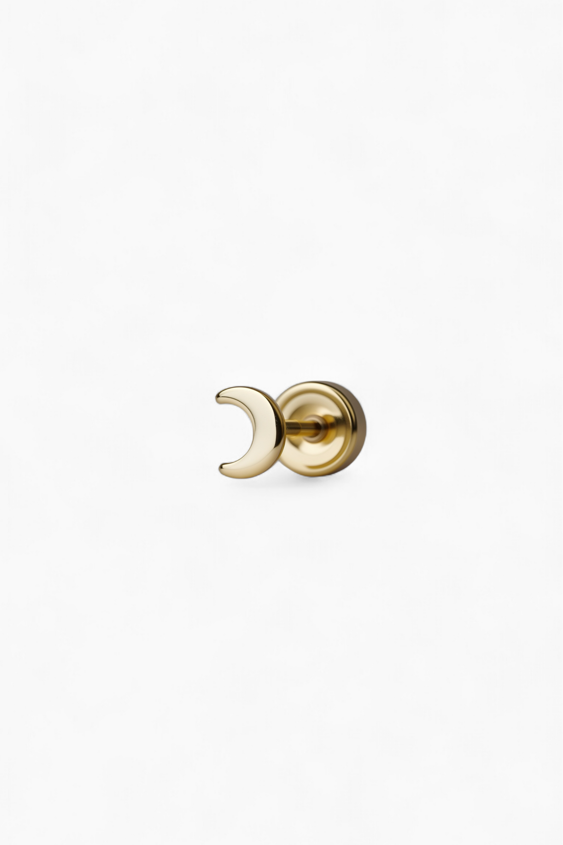 316L Stainless Steel Crescent Moon Flatback Earrings