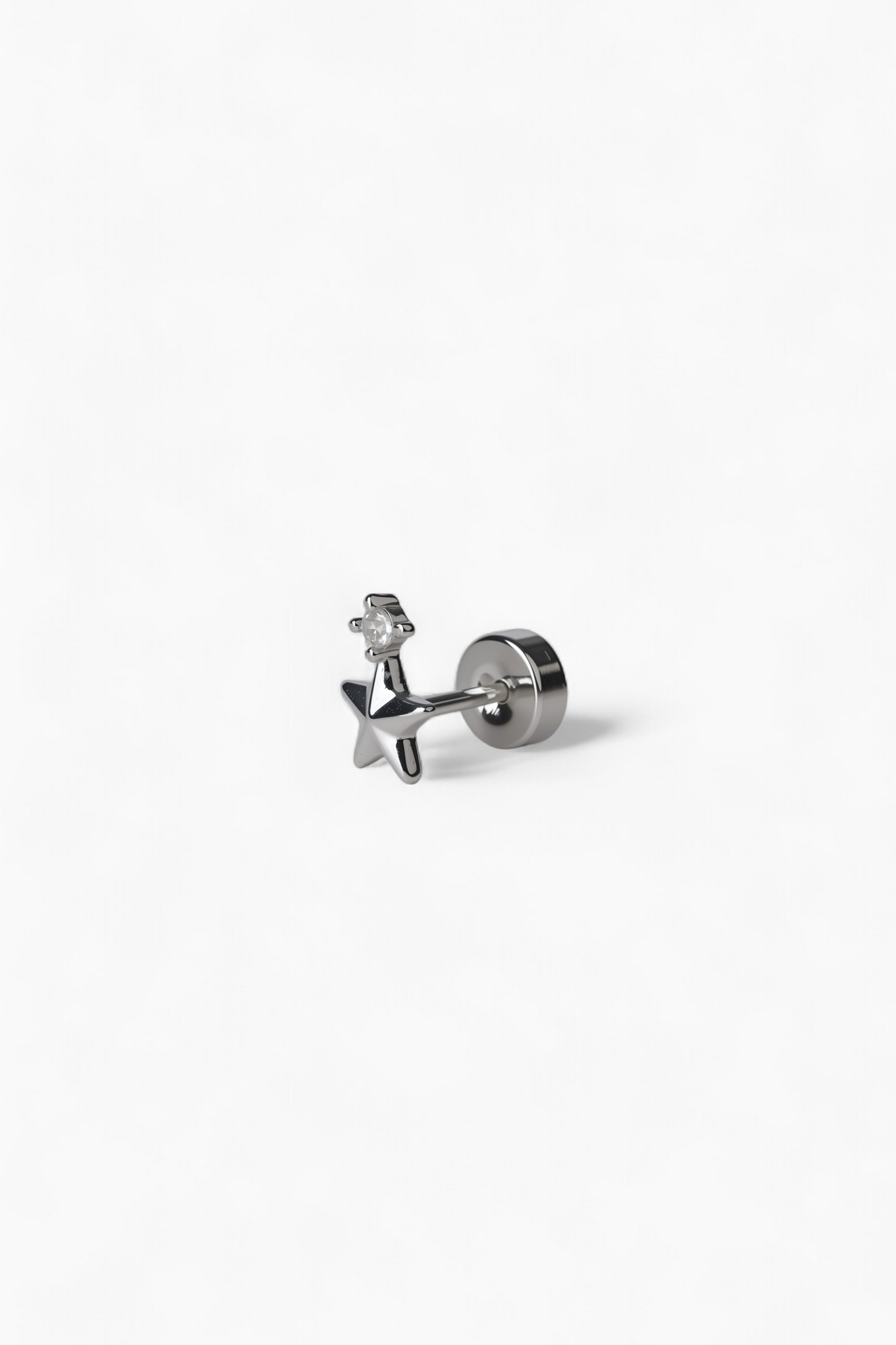316L Stainless Steel Star Crown Flatback Earrings