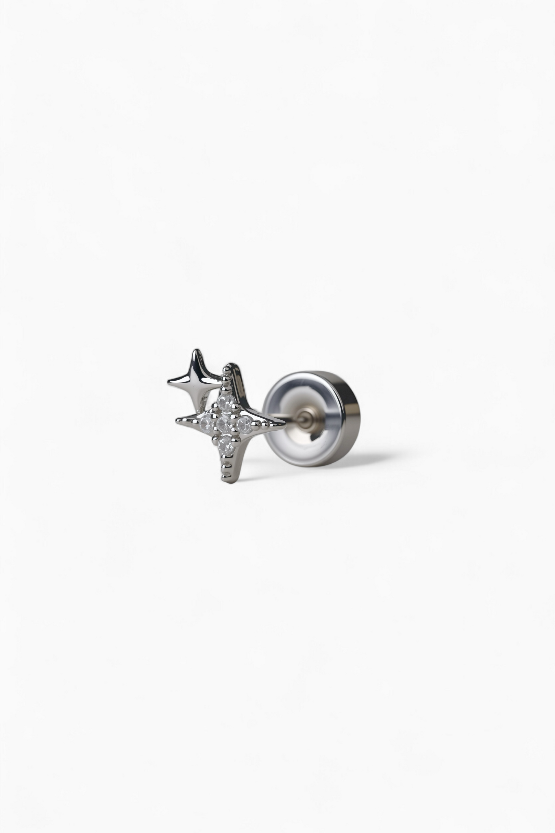 316L Stainless Steel Star Cluster Flatback Earrings