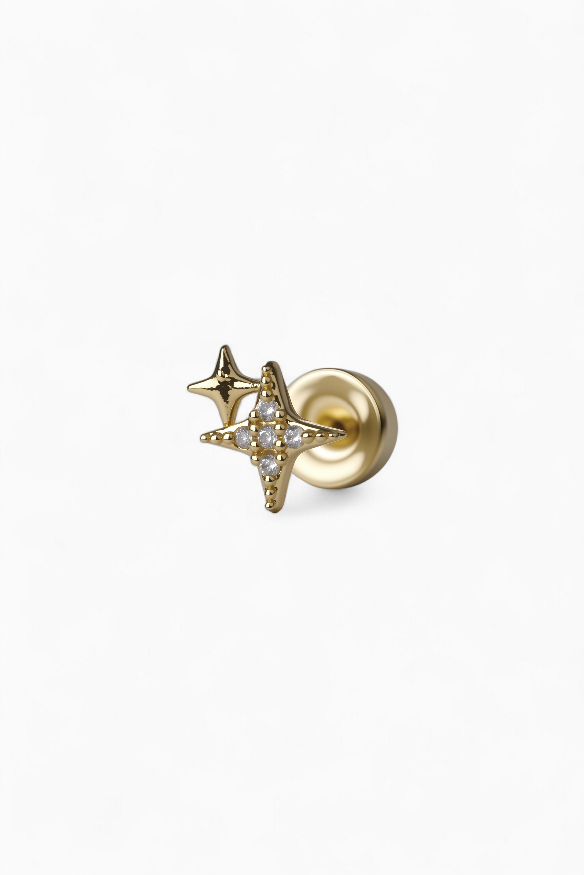 316L Stainless Steel Star Cluster Flatback Earrings