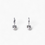 CH Mini Bow Pearl Earrings