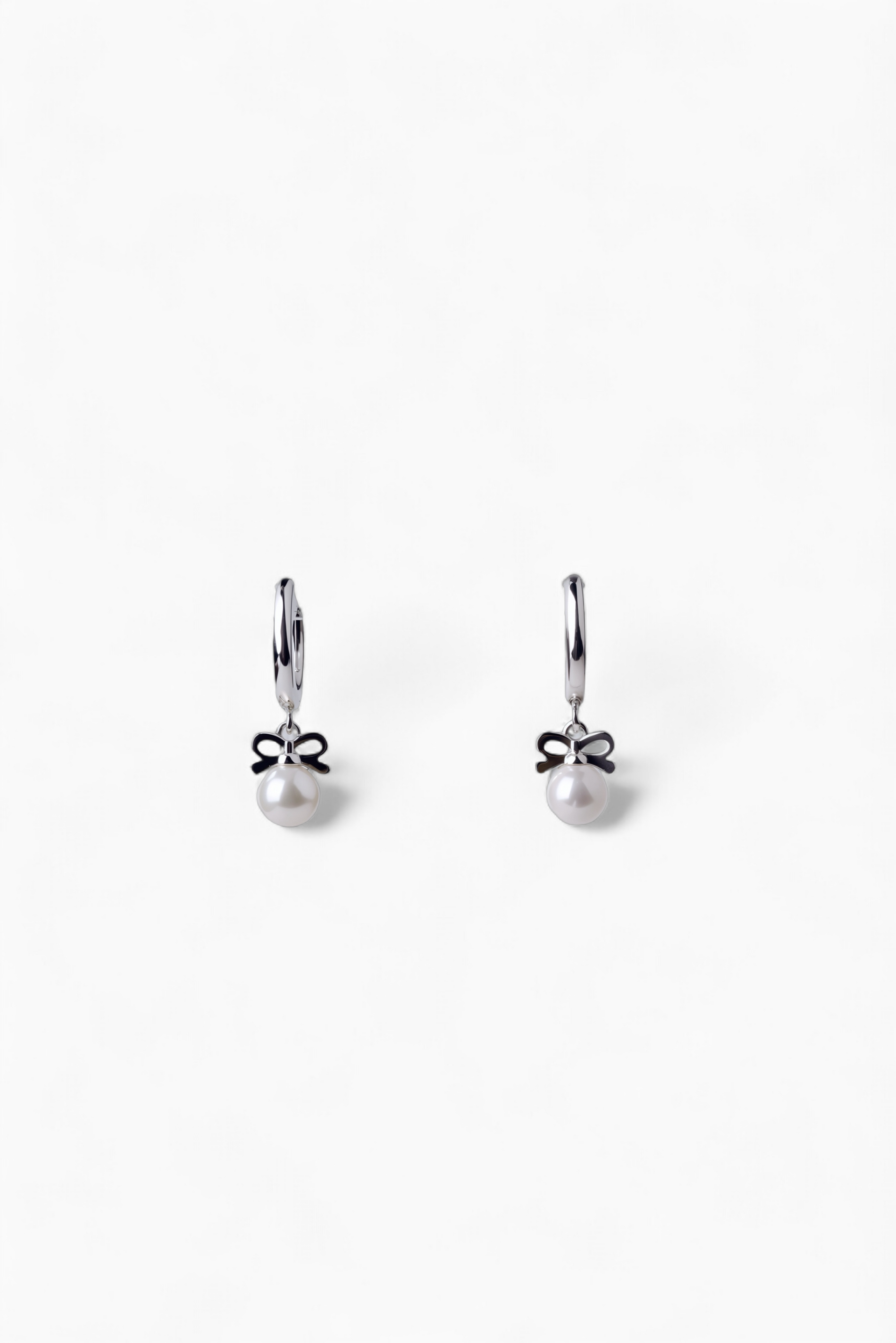 CH Mini Bow Pearl Earrings