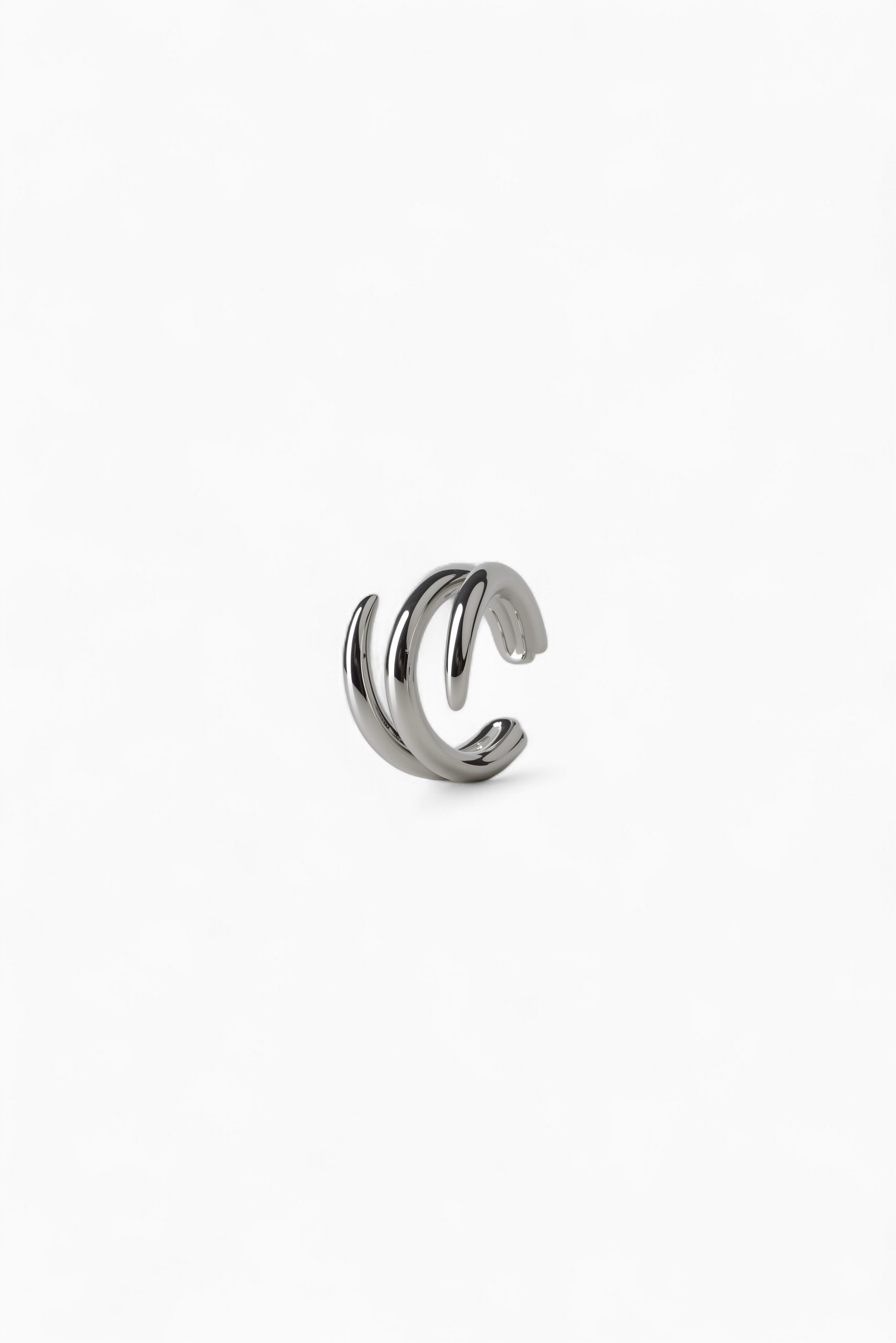 Silver Swirl Ear Cuff