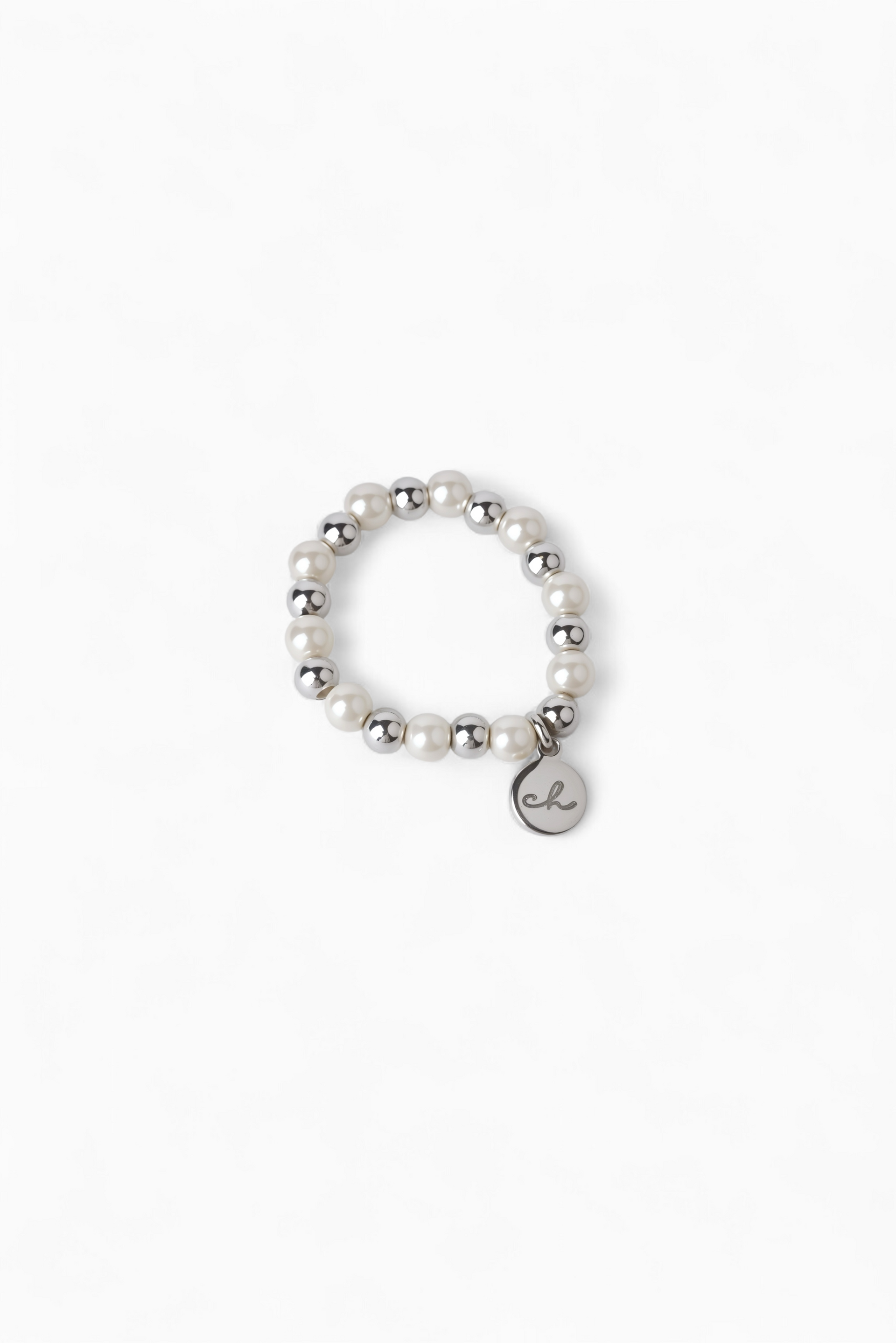 Small Tag Pearl Ring