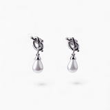CH Teardrop Pearl Knot Earrings