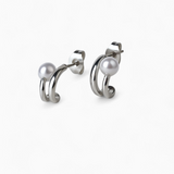 Pearl Twist Hoop Earrings