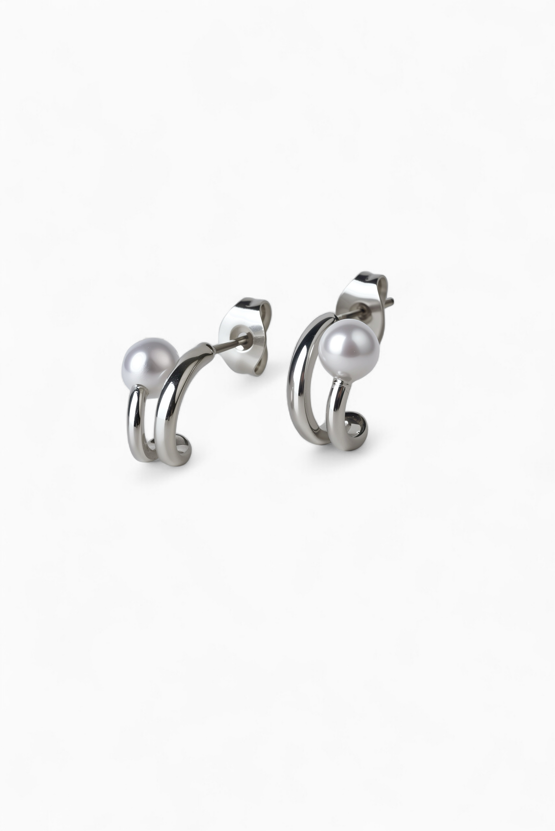 Pearl Twist Hoop Earrings