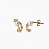 Pearl Twist Hoop Earrings
