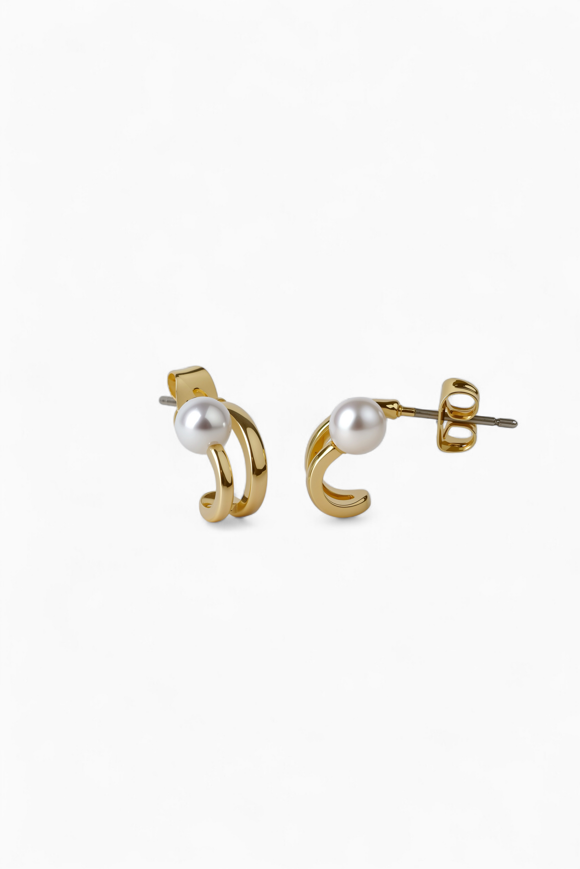 Pearl Twist Hoop Earrings