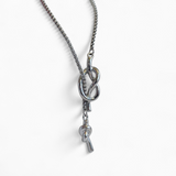 CH Silver Long Tassel Pull Design Chains