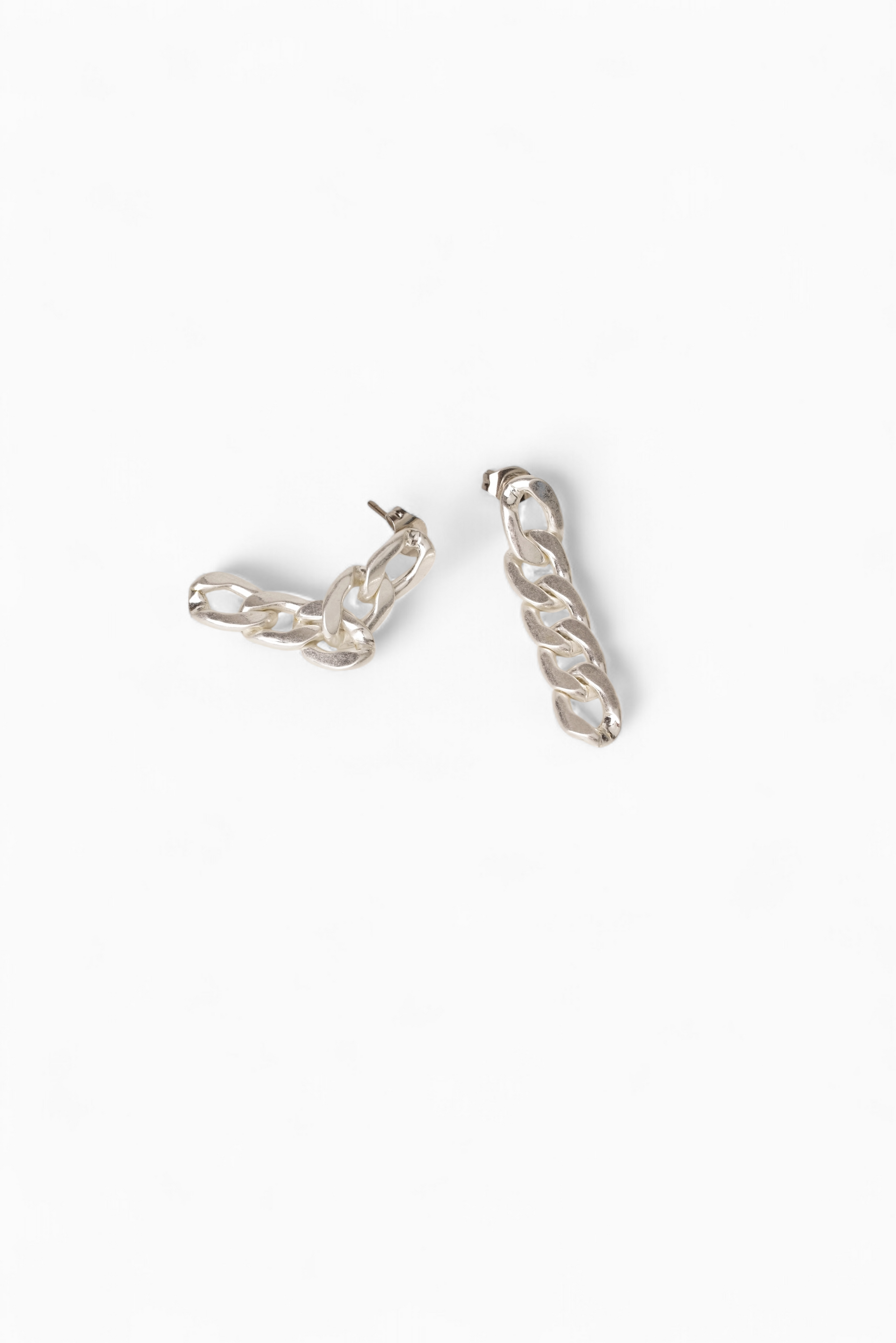 Silver Link Drop Earrings