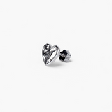 316L Stainless Steel Cosmic Heart Flatback Earrings