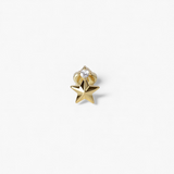 316L Stainless Steel Star Crown Flower Flatback Earrings