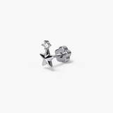 316L Stainless Steel Star Crown Flower Flatback Earrings