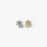 316L Stainless Steel Daisy Bloom Flower Flatback Earrings