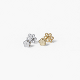 316L Stainless Steel Daisy Bloom Flower Flatback Earrings